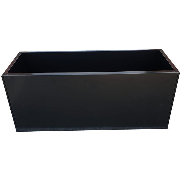 Rectangular Trough Planter-Planter-50x75x50cm-Galvanised - Black-GGS00009-Galvanised Garden Supplies