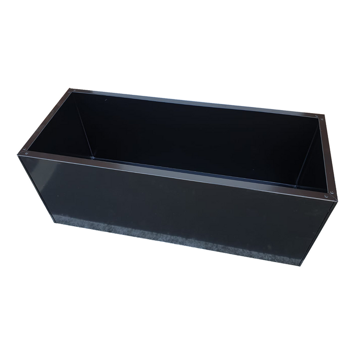 Rectangular Trough Planter-Planter-50x75x50cm-Black-GGSP00009-Galvanised Garden Supplies