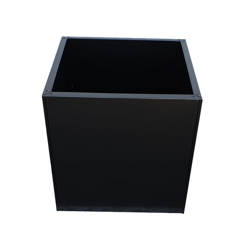Cube Planter-Planter-50x50x50cm-Black-GGSP00008-Galvanised Garden Supplies