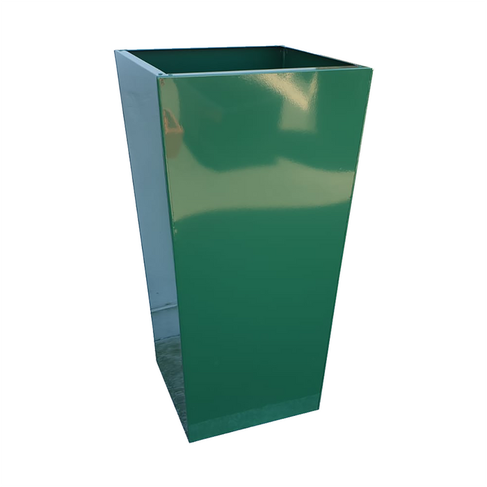 Tall Rectangular Tapered Planter-Planter-50x50 - 30x30 x 100cm-Green-GGSP00017-Galvanised Garden Supplies