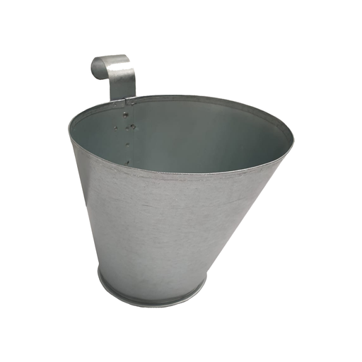 Hanging Circular Tapered Planter-Planter-25-15x20cm-Galvanised - No Paint-GGS00004-Galvanised Garden Supplies