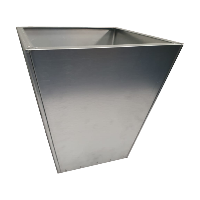 Short Rectangular Tapered Planter-Planter-50x50 - 30x30 x 50cm-Galvanised - No Paint-GGS00018-Galvanised Garden Supplies